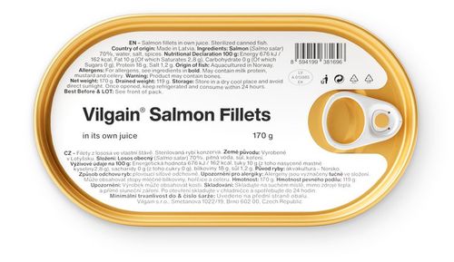 Vilgain Filety z lososa ve vlastní šťávě 170 g