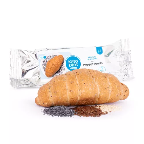 Proteinový croissant makový (1 ks – 1 porce)