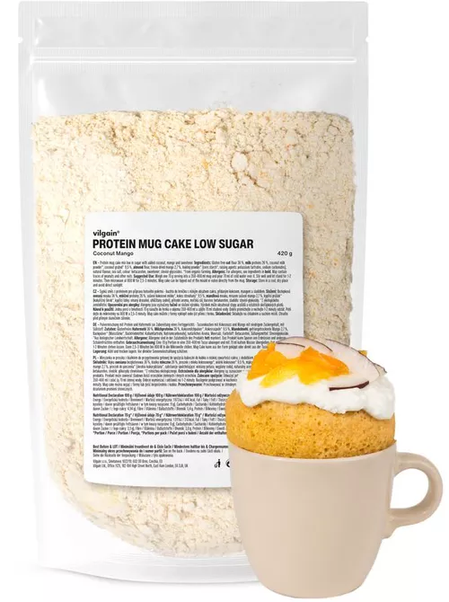 Vilgain Protein Mug Cake Mix Low Sugar – Coconut Mango 420 g