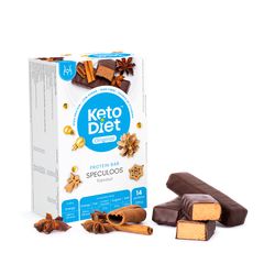 KetoDiet Proteinové tyčinky – příchuť speculoos (14 ks – 7 porcí)