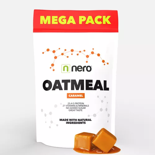 Proteinová instantní ovesná kaše Nero, Karamel, 2,25kg, 45 porcí