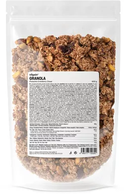 Vilgain Granola – pistácie s brusinkami 400 g