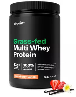 Vilgain Grass-Fed Multi Whey Protein jahoda a vanilka 900 g