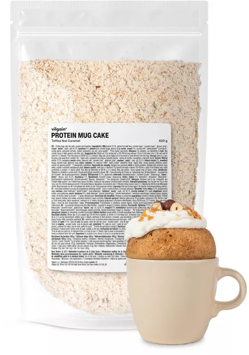 Vilgain Protein Mug Cake Mix – Toffee karamel s lískovými ořechy 420 g