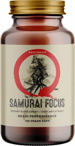 BrainMax Samurai Focus, 120 rostlinných kapslí