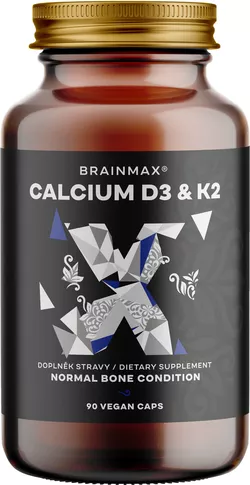 BrainMax Calcium D3 & K2, vápník s vitamínem D3 & K2