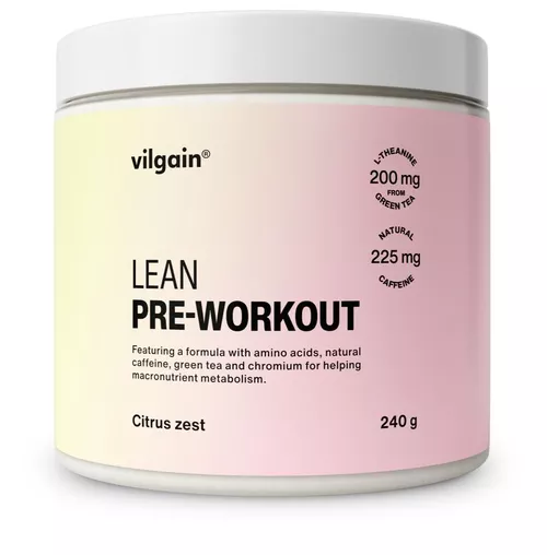 Vilgain LEAN pre-workout – Citrus zest 240 g